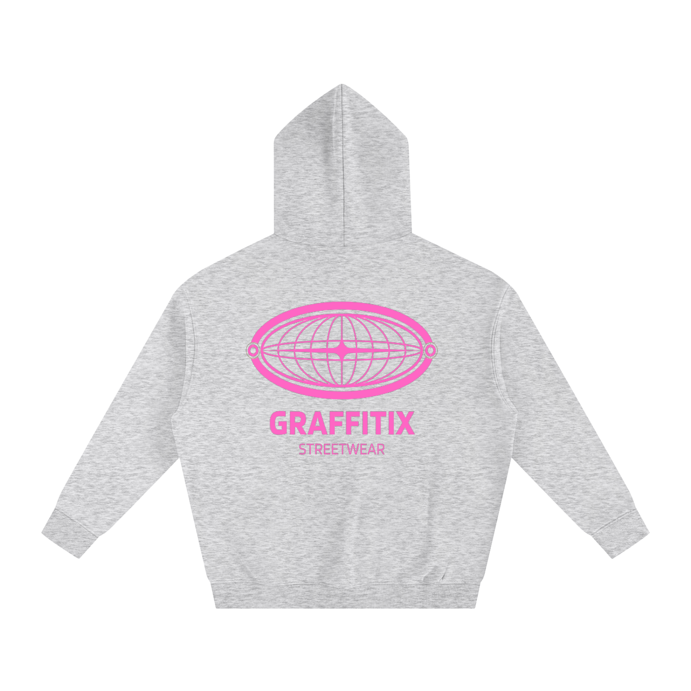 GRAFFITIX Pink Globe Hoodie-Heavywieght